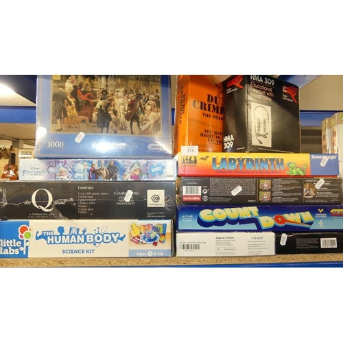 373 - Assorted Jigsaw Puzzles & Games