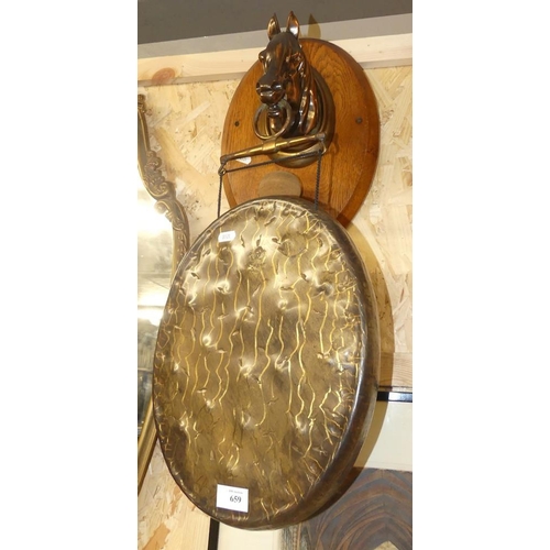 659 - Mounted Horse Dinner Gong