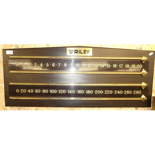 665 - Riley Wall Mounted Snooker Score Board.