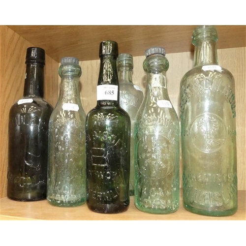 685 - Assorted Antique Bottles.