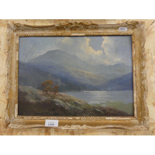 1392 - Small Oil Painting Loch Tay by Douglas Falconer, approx 34 x 24cm.