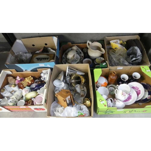 1422 - Six Boxes - Assorted China, Glass etc.