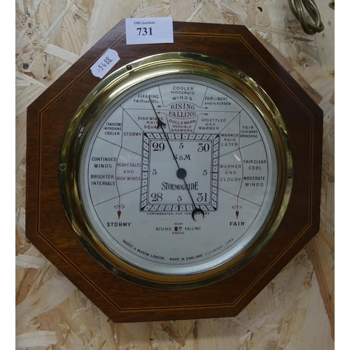 731 - Vintage Barometer by Short & Mason of London.