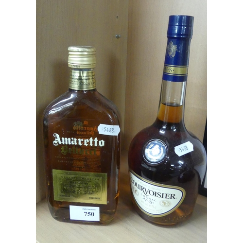 750 - Bottle of Courvoisier Cognac & Bottle of Amaretto.