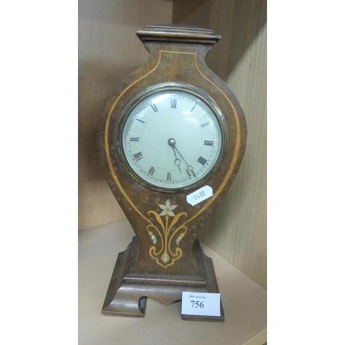 756 - Edwardian Balloon Style Mantel Clock.