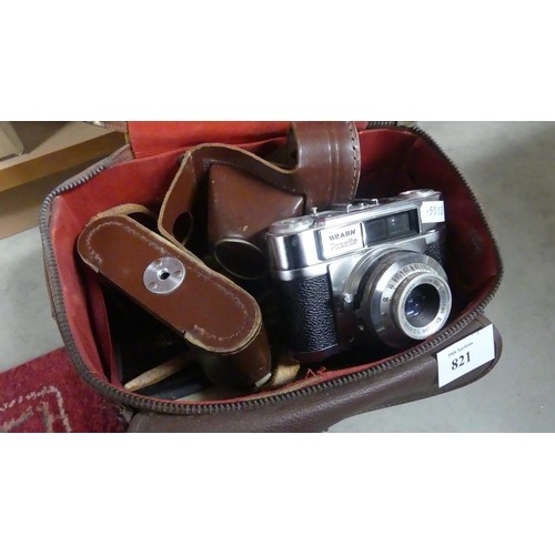 821 - Braun Paxet 35mm Camera & Accessories in Carrying Case.