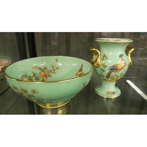 957 - Modern Spode Fruit Bowl & Matching Vase.