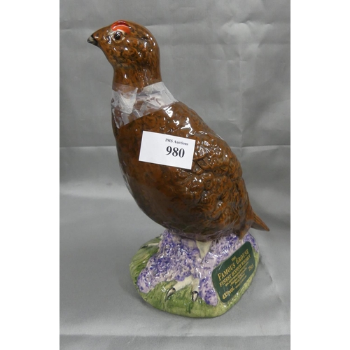 980 - Royal Doulton Famous Grouse China Decanter (and Contents).