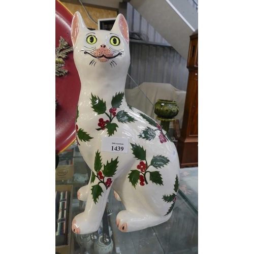 1439 - Griselda Hill Pottery Cat, approx 33cm tall.