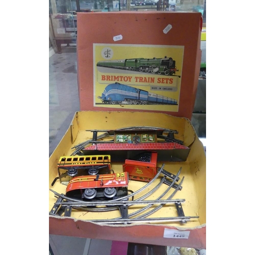 1449 - Brimtoy Tinplate Train Set in Original Box.