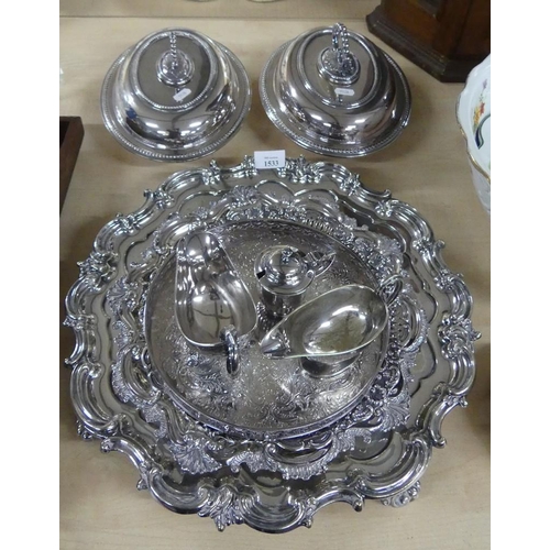 1533 - Silver Plated Salver, Entree Dishes etc.