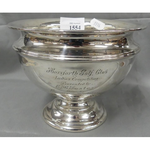 1554 - Sheffield Silver Golf Trophy, weighs 10.9oz troy.