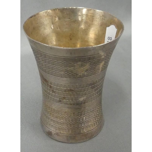 1576 - Continental Engraved Silver Beaker.