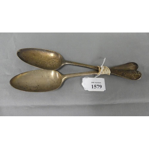 1579 - Pair of Antique London Silver Table Spoons.