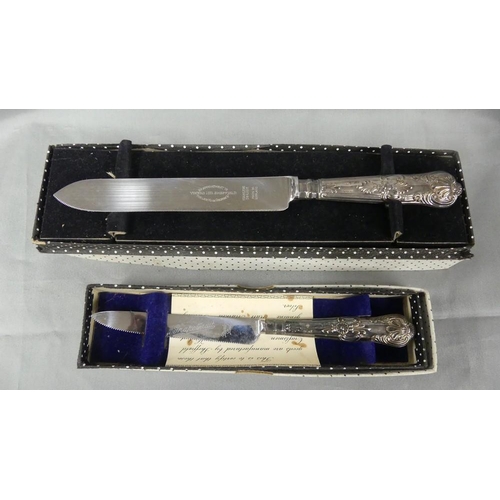 1591 - Sheffield Silver Mounted Bread & Cheese Knife.