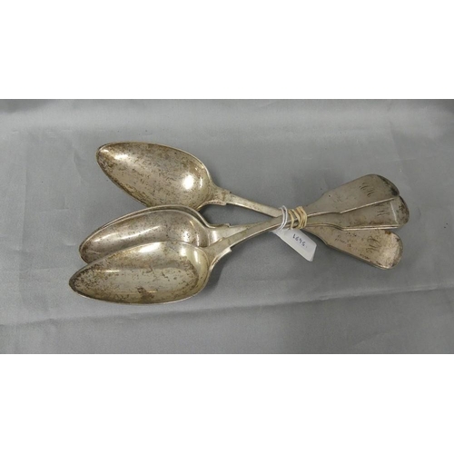 1596 - Continental White Metal Table Spoons, weighing approx 15.6oz troy