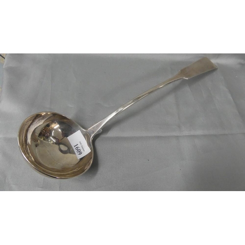 1609 - Georgian Glasgow Silver Soup Ladle, 7.4oz troy.