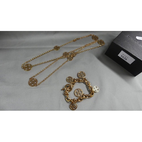 1626 - Gold Plated Necklace & Bracelet.