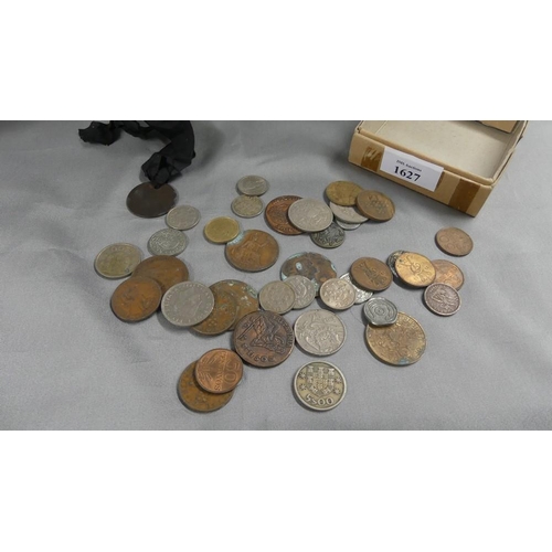 1627 - Box - Copper & White Metal World Coins.