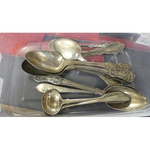 1633 - Box - Assorted Silver Spoons, weighing approx 5.1oz troy.