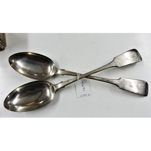 1608A - Victorian London Silver Serving Spoons approx 30cm long, weighing approx 9.2oz troy.