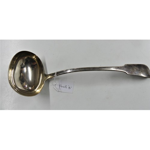 1608B - Georgian Edinburgh Silver Fiddle Pattern Soup Ladle, measuring approx 32cm, weighing approx 6.6oz tr... 