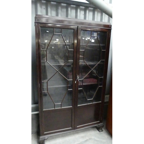 2326 - Mahogany Glass Front Bookcase.