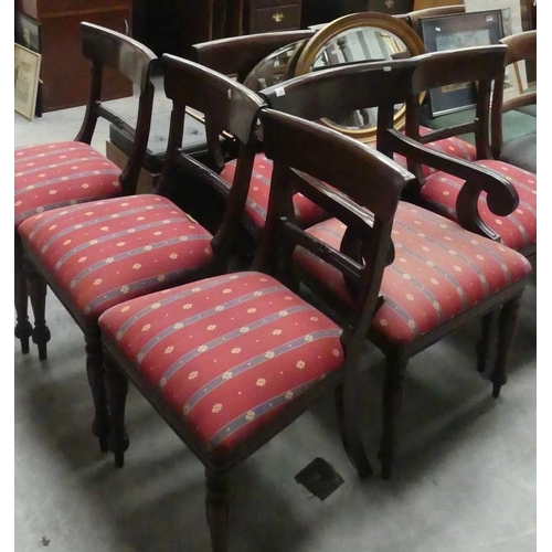 2329 - 7 Mahogany Dining Chairs.