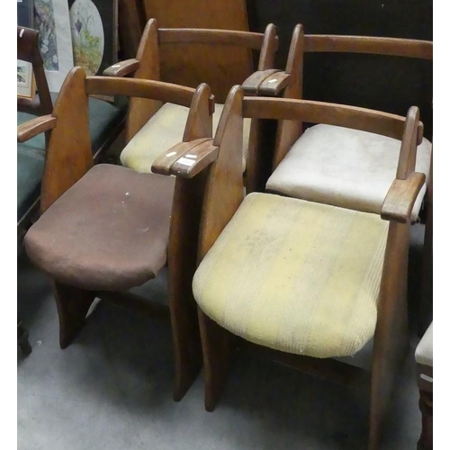 2333 - 4 Oak Elbow Chairs.