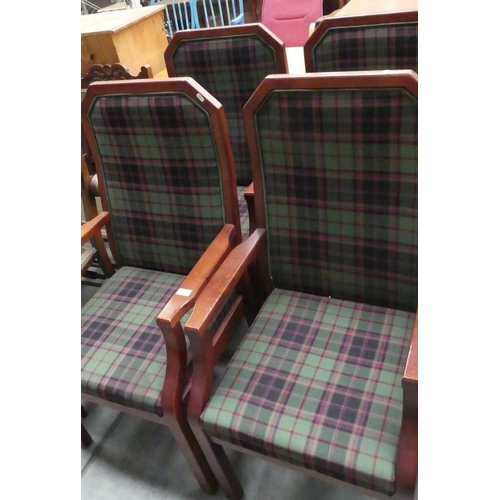 2339 - 4 Tartan Upholstered Armchairs.