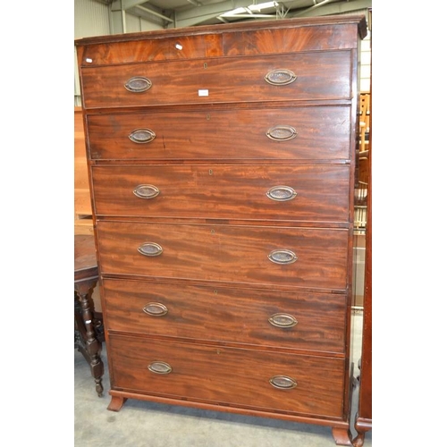 2428 - Antique Mahogany 6 Drawer Chest.