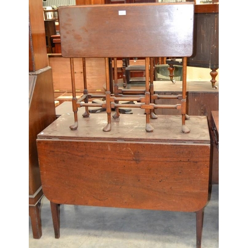 2431 - Antique Mahogany Drop Leaf Dining Table & Mahogany Sutherland Table.