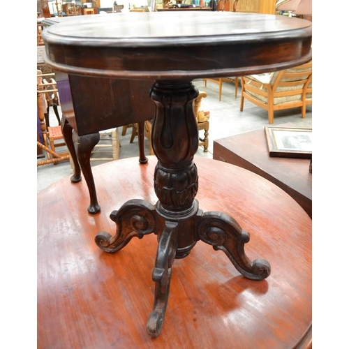 2435 - Mahogany Pedestal Occasional Table.