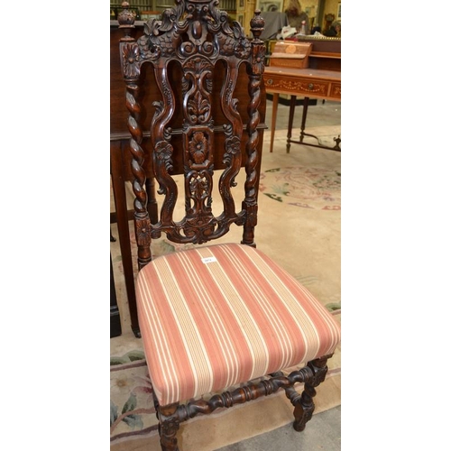 2871 - Mahogany Barley Twist Hall Chair