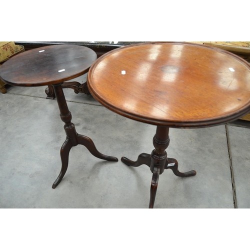 2874 - 2 Mahogany Tripod Tables