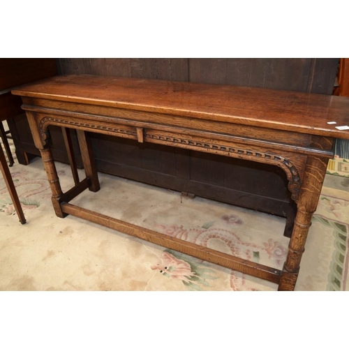 2876 - Carved Oak Console Table