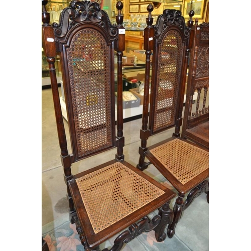 2897 - Pair Mahogany Bergere Hall Chairs