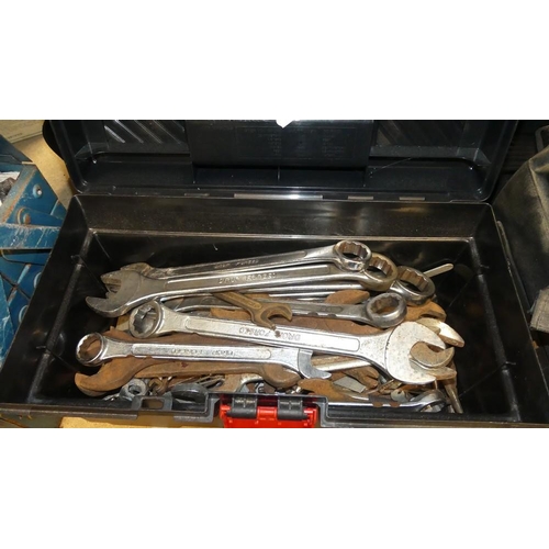 158 - Tool Box With Assorted Spanners.