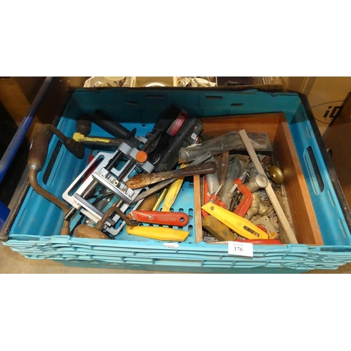 176 - Box Of Assorted Tools.