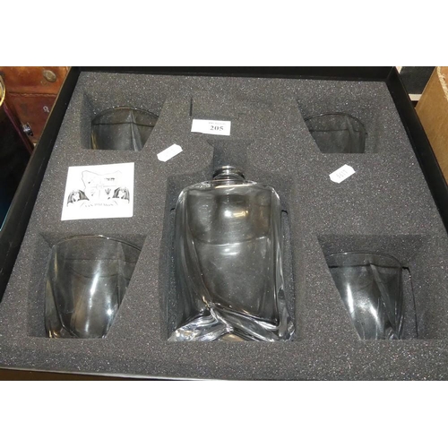 205 - Decanter & Glasses Set In Fitted Case.