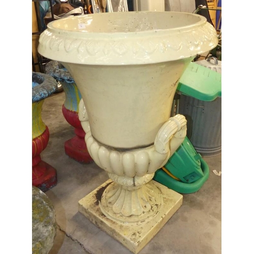 76 - Large Glazed Garden Urn.