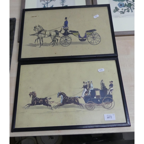 1072 - Pair of Vintage Framed Coaching Prints.