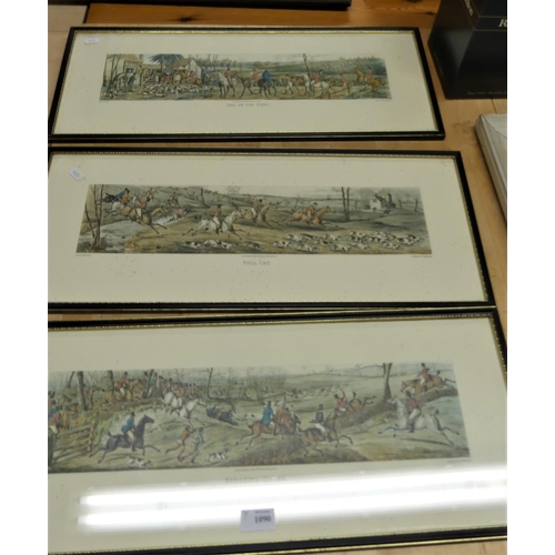 1090 - Three Framed Fox Hunting Prints.