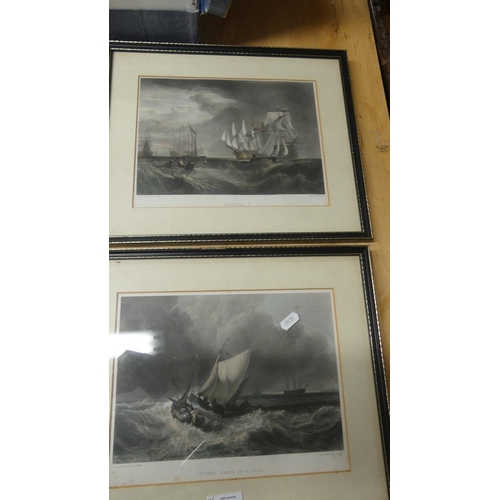 1094 - Two Framed Prints - Seascapes after Turner.