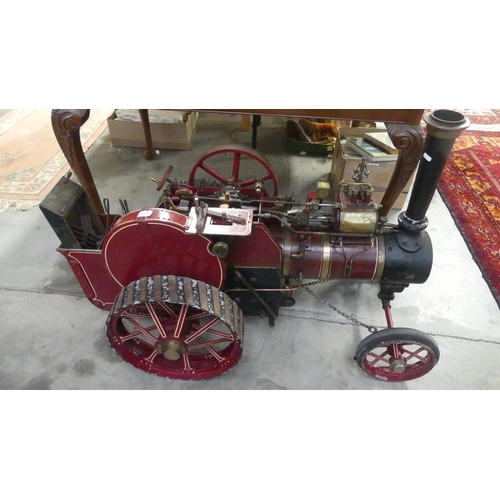 1099 - Scratch Built Steam Powered Scale Model of a Traction Engine - Approx 120cm (front to back) Stands 8... 