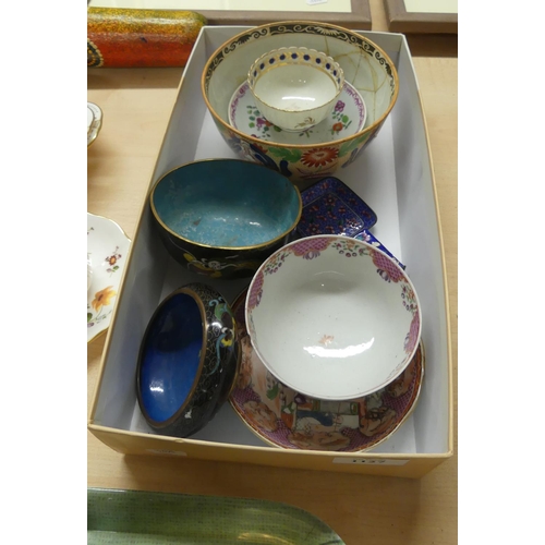 1127 - Chinese Cloisonne, Antique China Tea Bowls etc.