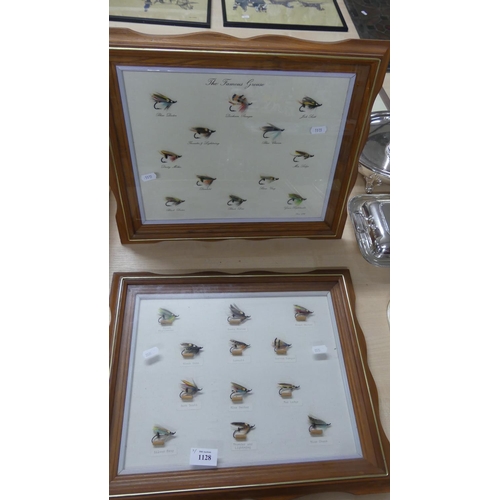 1128 - Two Mounted Collections of Fishing Flies.