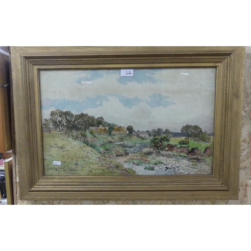 1199 - Framed Watercolour River Landscape J. B. MacDonald ARSA, approx 54 x 33cm.