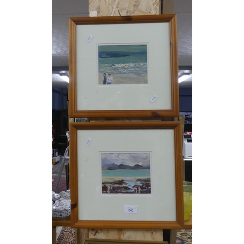 1202 - Pair of Framed Oil on Boards, 