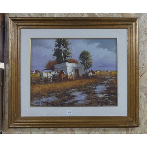 1204 - Framed Oil Painting - Entitled 